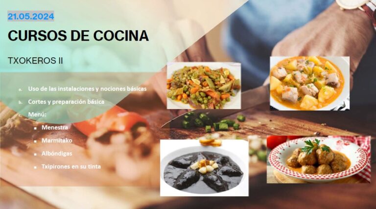 5º Curso de Cocina para nosotros Txokeros – Txokeros II