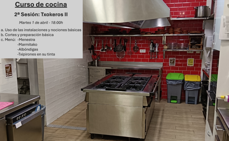 2ª Sesión Curso cocina: Txokeros II